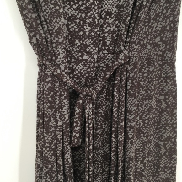 Loft Snakeskin Print Wrap Dress - Picture 7 of 9